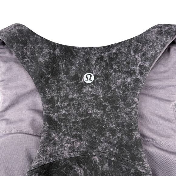 LULULEMON Invigorate Training Tank Top 4 Denim Wash Print Dusky Lavender Black - Picture 4 of 6